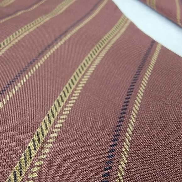 Calvin Klein Italian Silk Simple Striped Traditional Long  Vintage Neck Tie - Picture 10 of 11